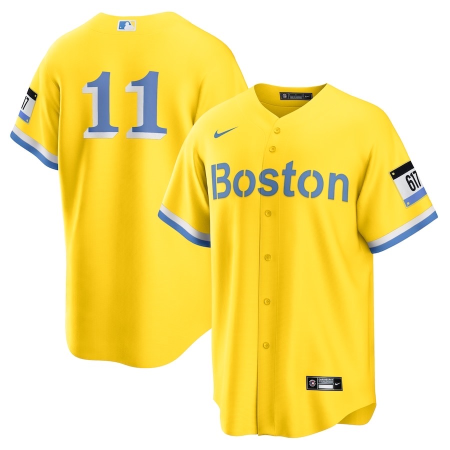 前后黄色 (3)026 MLBJE2601-07-026 Boston Red Sox Baseball Jersey 026 USD16.98 - Image 1