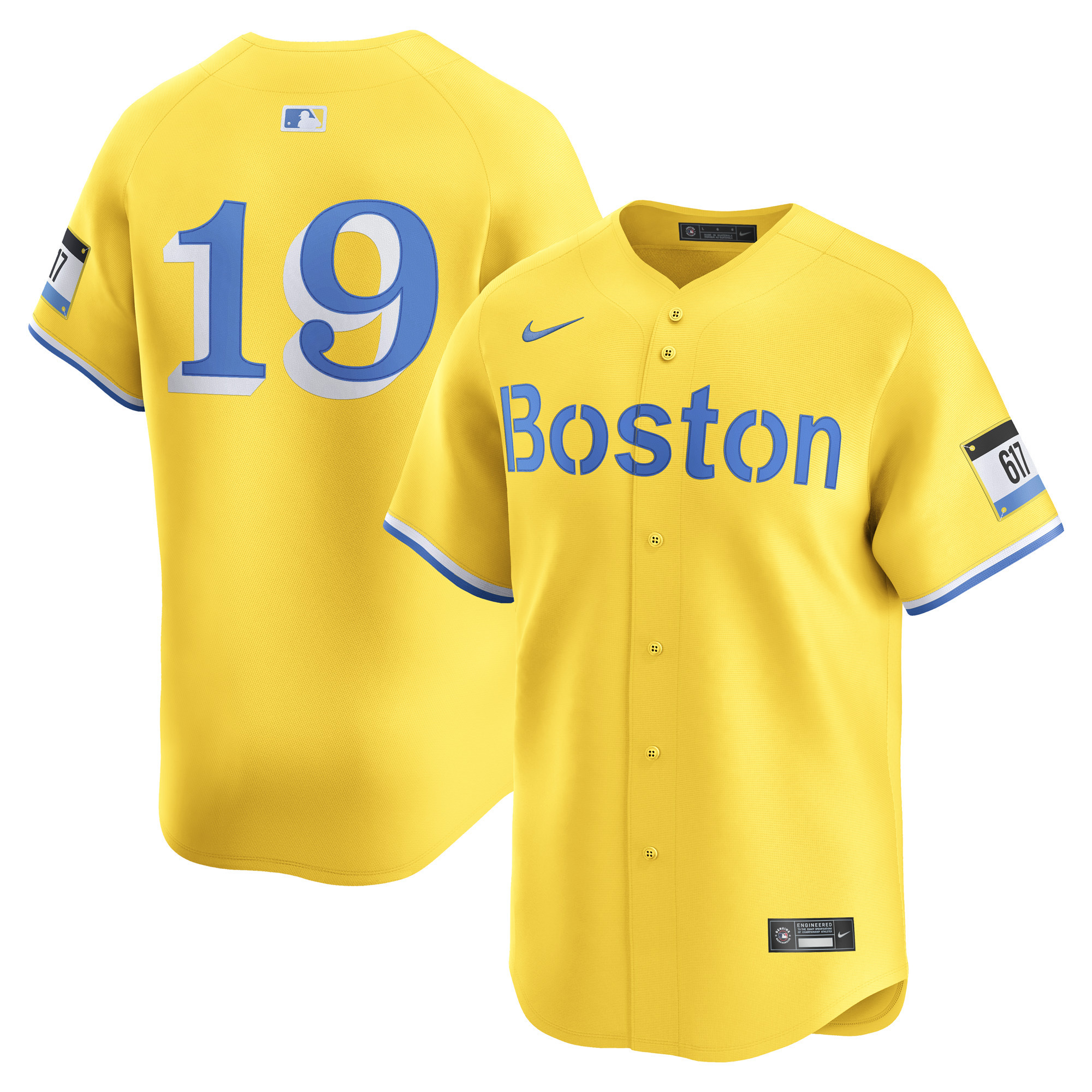 前后黄色 (4)027 MLBJE2601-07-027 Boston Red Sox Baseball Jersey 027 USD16.98 - Image 1