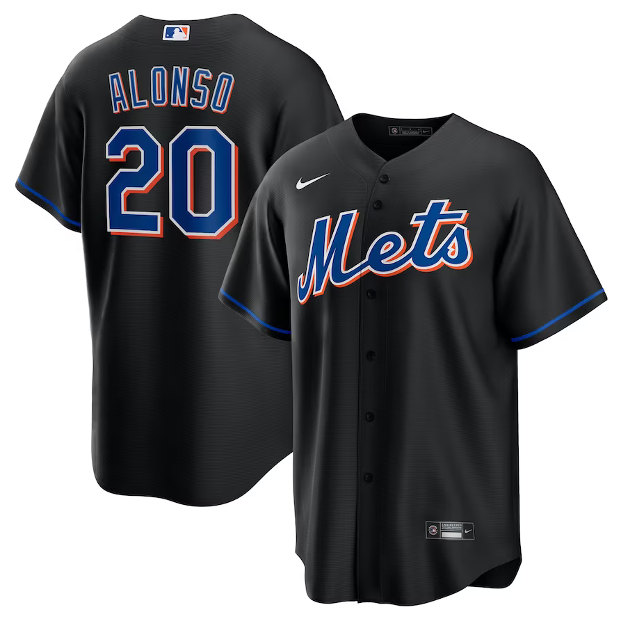 前后黑色 (1)033 MLBJE2601-09-033 New York Mets Baseball Jersey 033 USD16.98 - Image 1