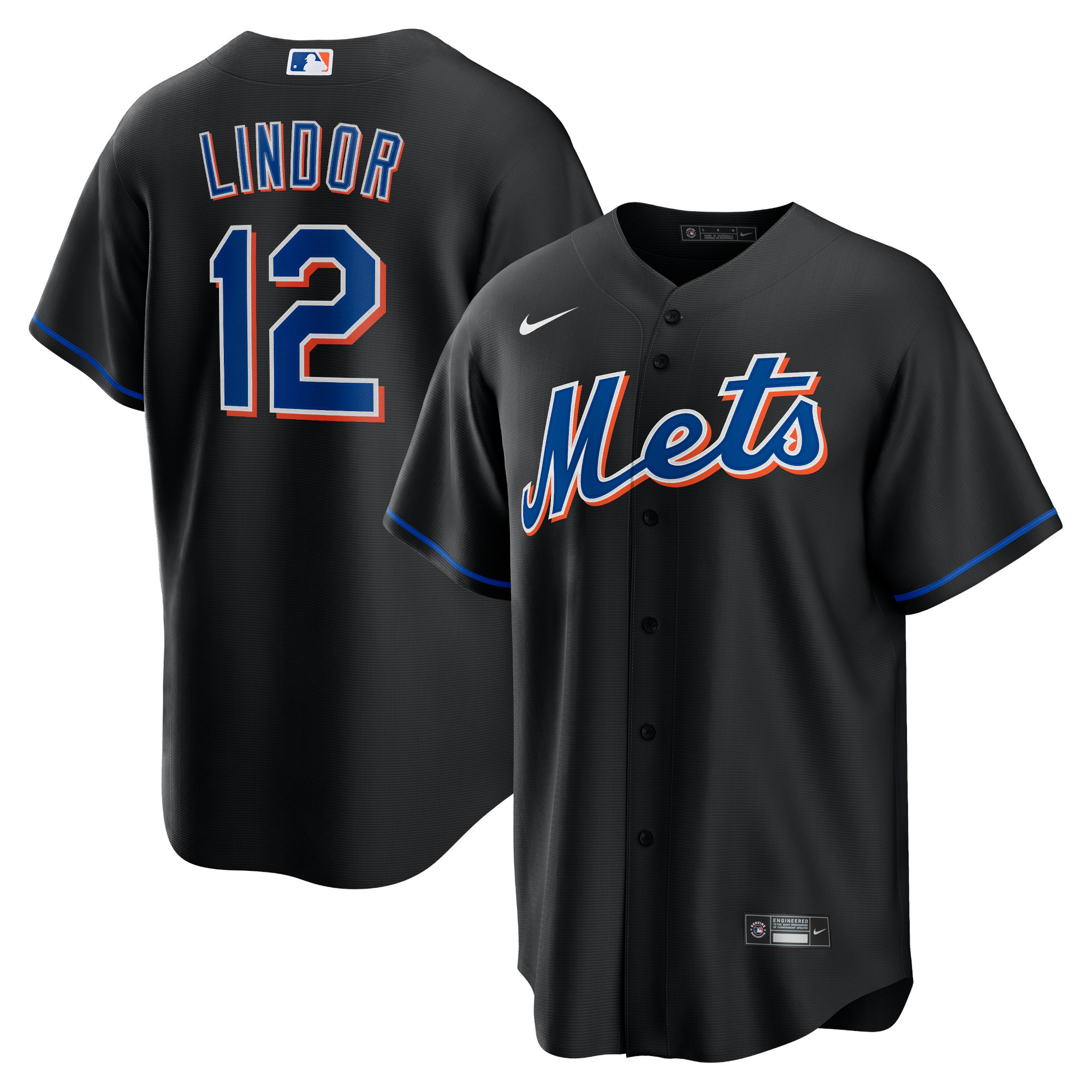 前后黑色 (2)034 MLBJE2601-09-034 New York Mets Baseball Jersey 034 USD16.98 - Image 1