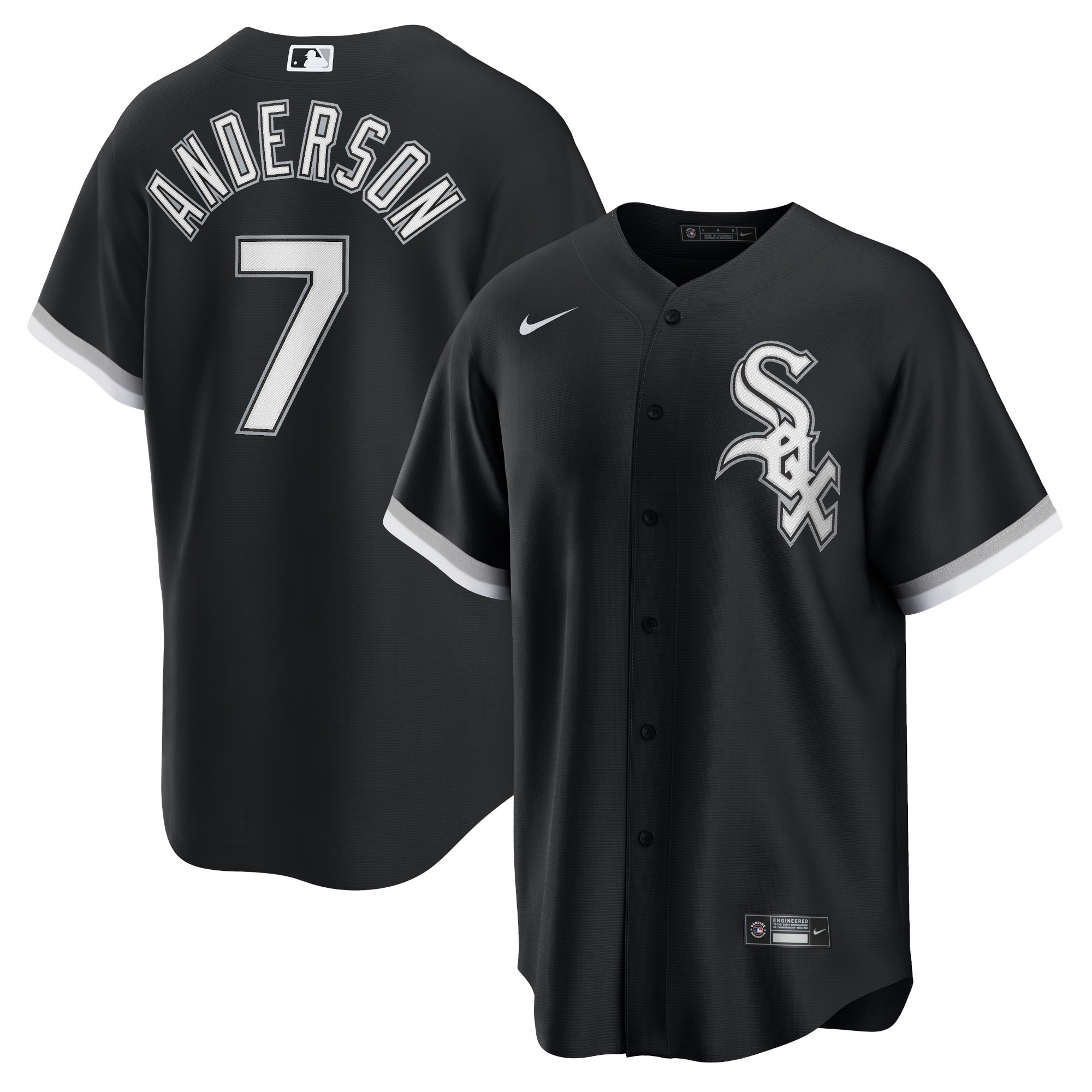 前后黑色 (3)019 MLBJE2601-12-019 Chicago White Sox Baseball Jersey 019 USD16.98 - Image 1