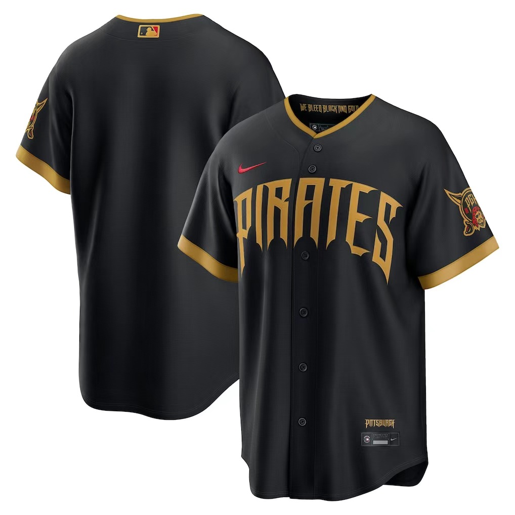 前后黑色 (5)030 MLBJE2601-10-030 Pittsburgh Pirates Baseball Jersey 030 USD16.98 - Image 1