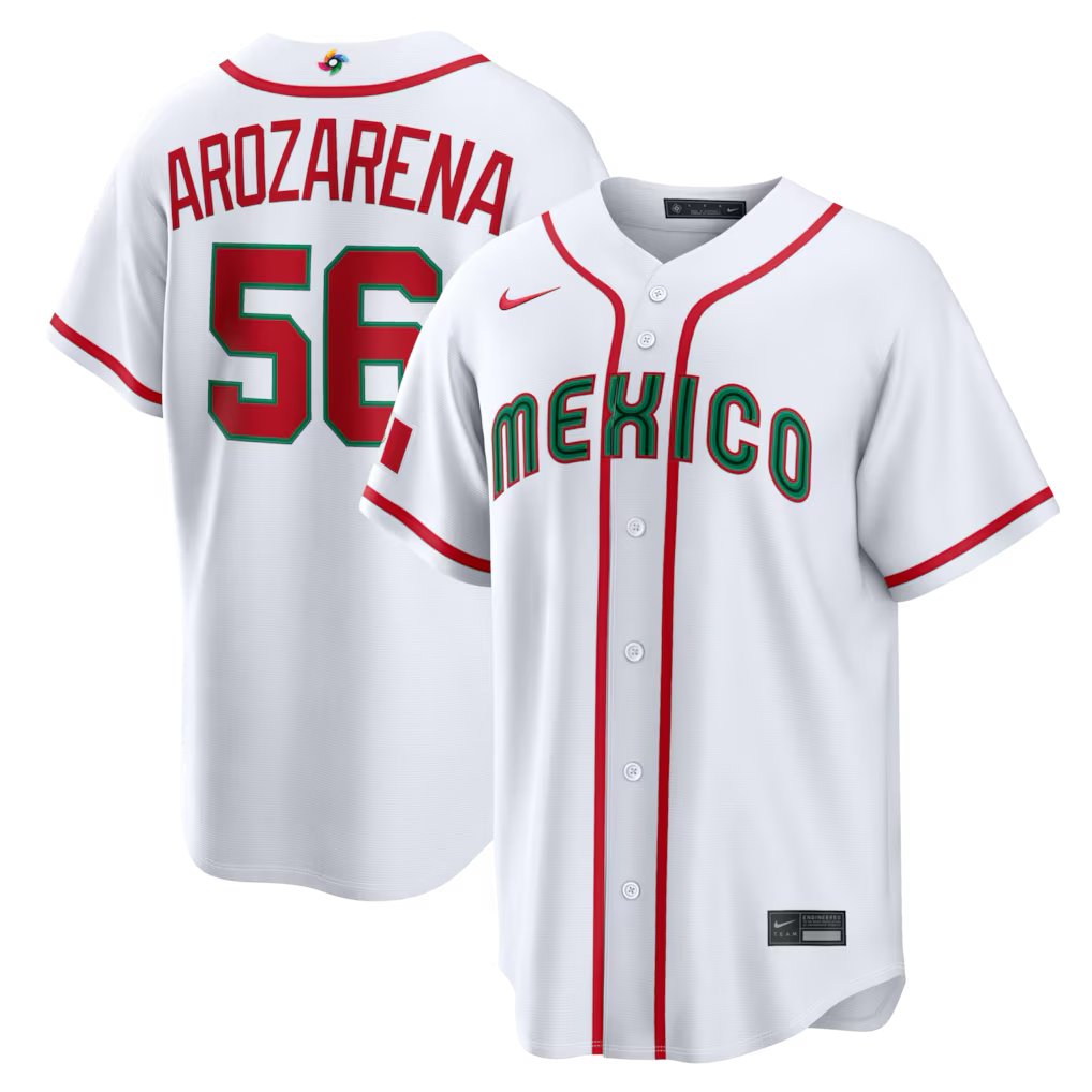 墨西哥白色56号007 MLBJE2601-31-007 2026 WBC Baseball Jersey 007 USD16.98 - Image 1