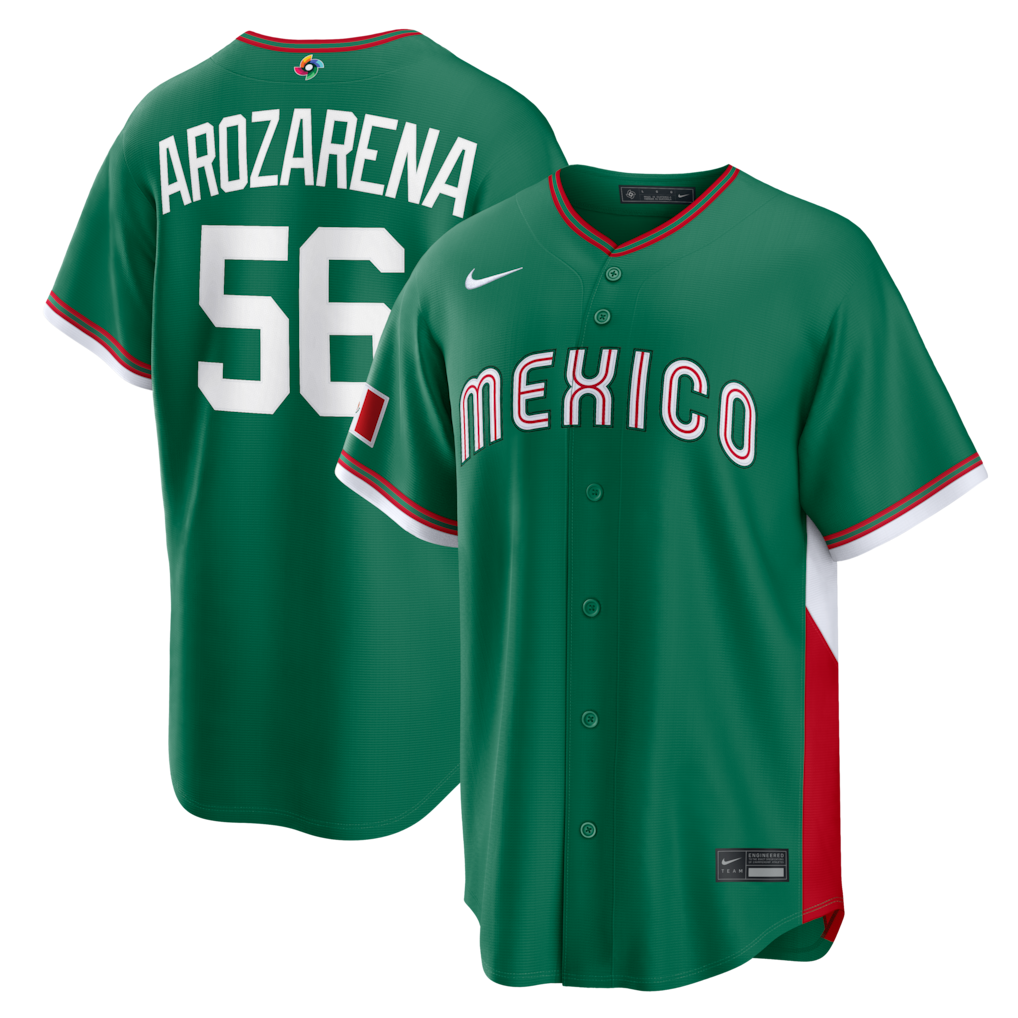 墨西哥绿色56号009 MLBJE2601-31-009 2026 WBC Baseball Jersey 009 USD16.98 - Image 1