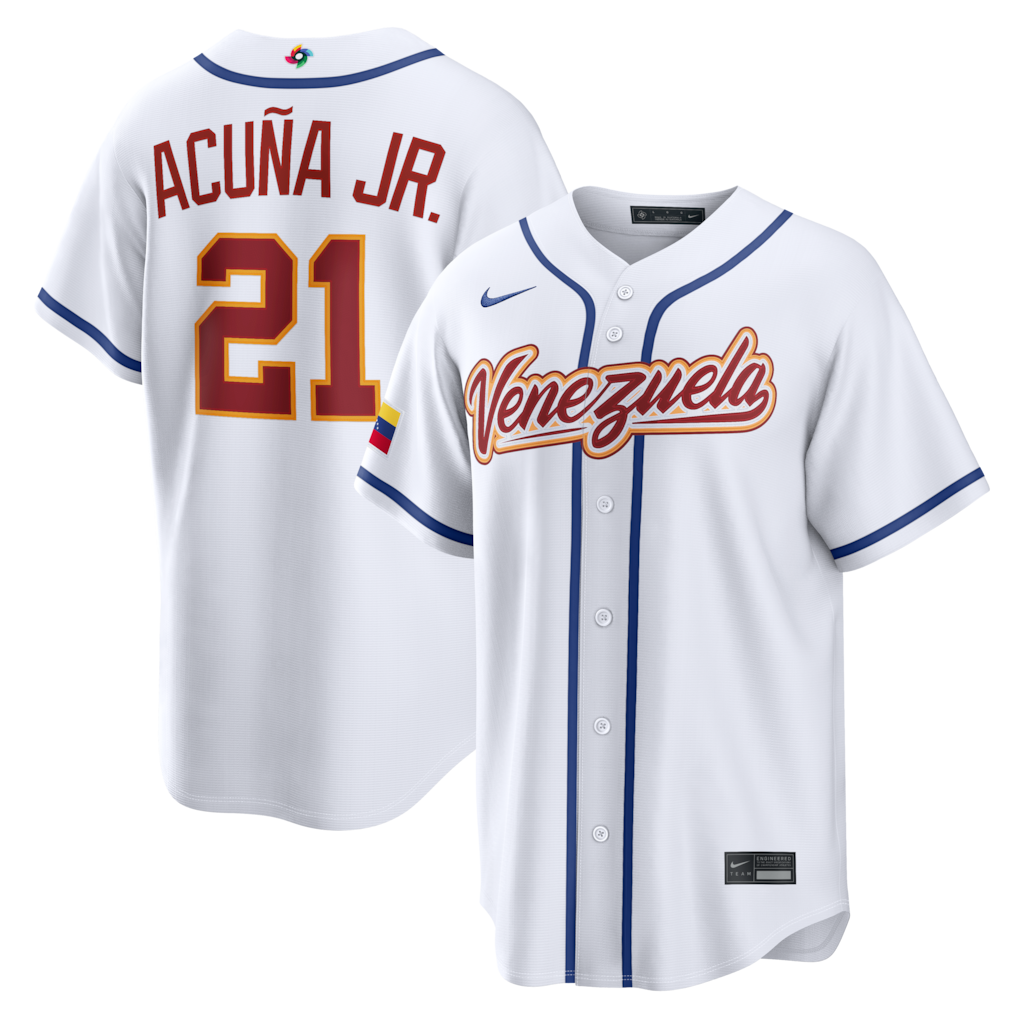 委内瑞拉白色21号011 MLBJE2601-31-011 2026 WBC Baseball Jersey 011 USD16.98 - Image 1