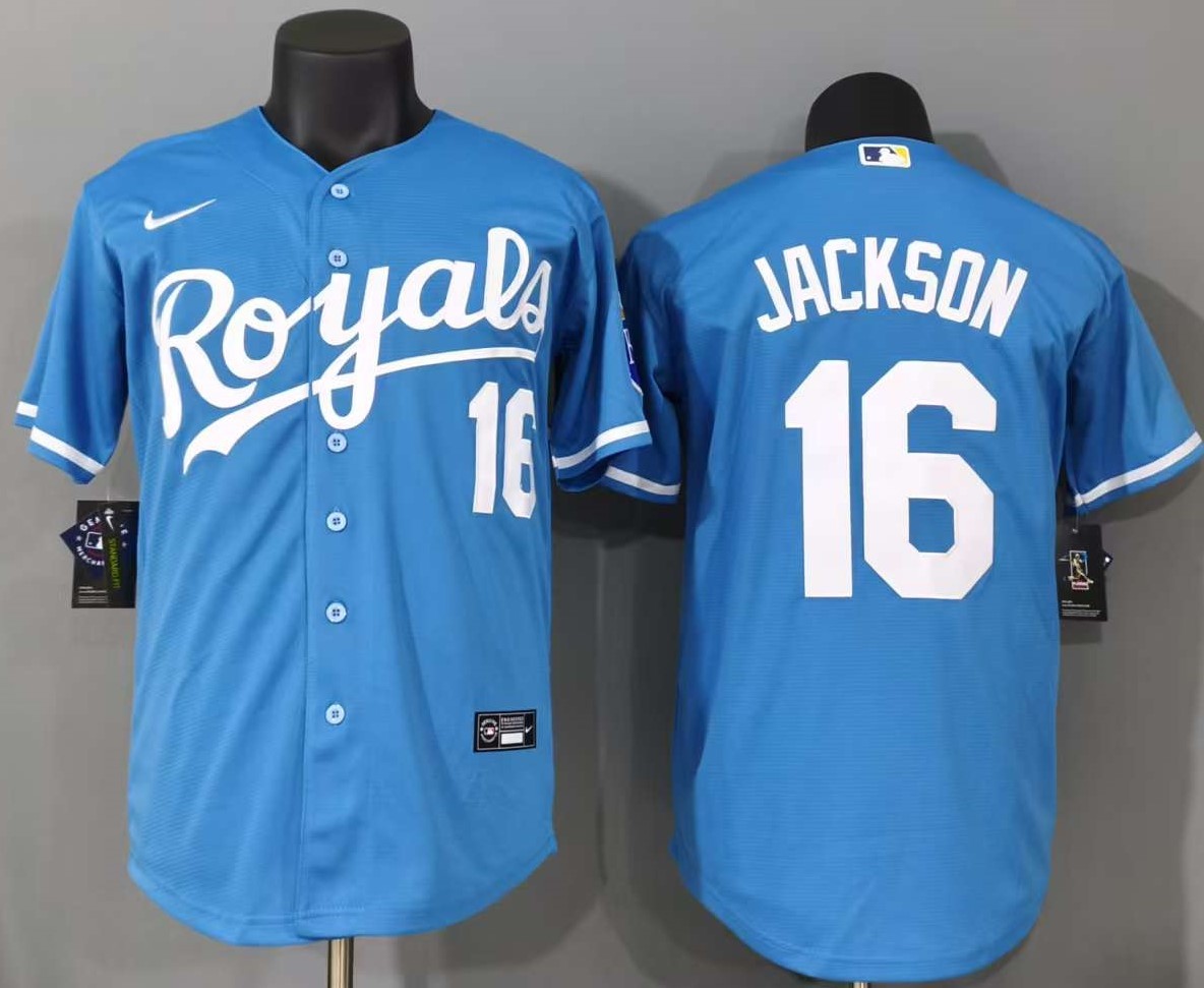 并排浅兰2 (1)007 MLBJE2601-26-007 Kansas City Royals Baseball Jersey 007 USD16.98 - Image 1