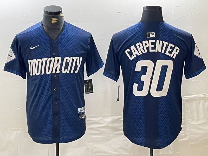 并排深蓝色 (4)012 MLBJE2601-11-012 Detroit Tigers Baseball Jersey 012 USD16.98 - Image 1