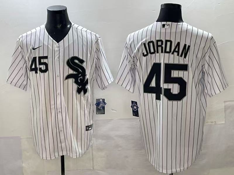并排白色 (1) MLBJE2601-12-001 Chicago White Sox Baseball Jersey 001 USD16.98 - Image 1