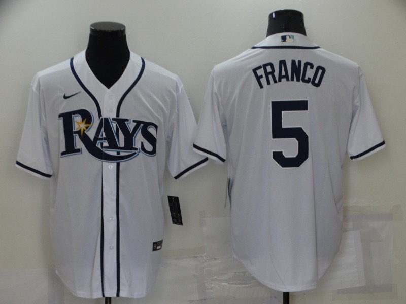 并排白色 (1) MLBJE2601-21-001 Tampa Bay Rays Baseball Jersey 001 USD16.98 - Image 1