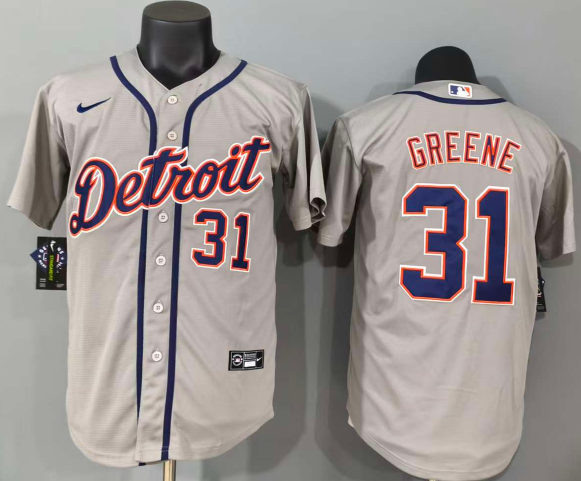 并排白色 (3)004 MLBJE2601-11-004 Detroit Tigers Baseball Jersey 004 USD16.98 - Image 1