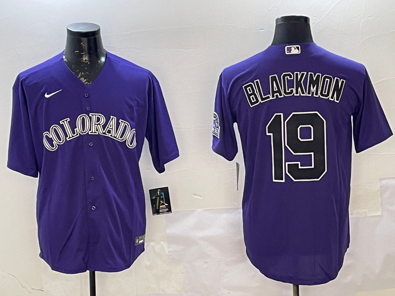 并排紫 MLBJE2601-29-001 Colorado Rockies Baseball Jersey 001 USD16.98 - Image 1