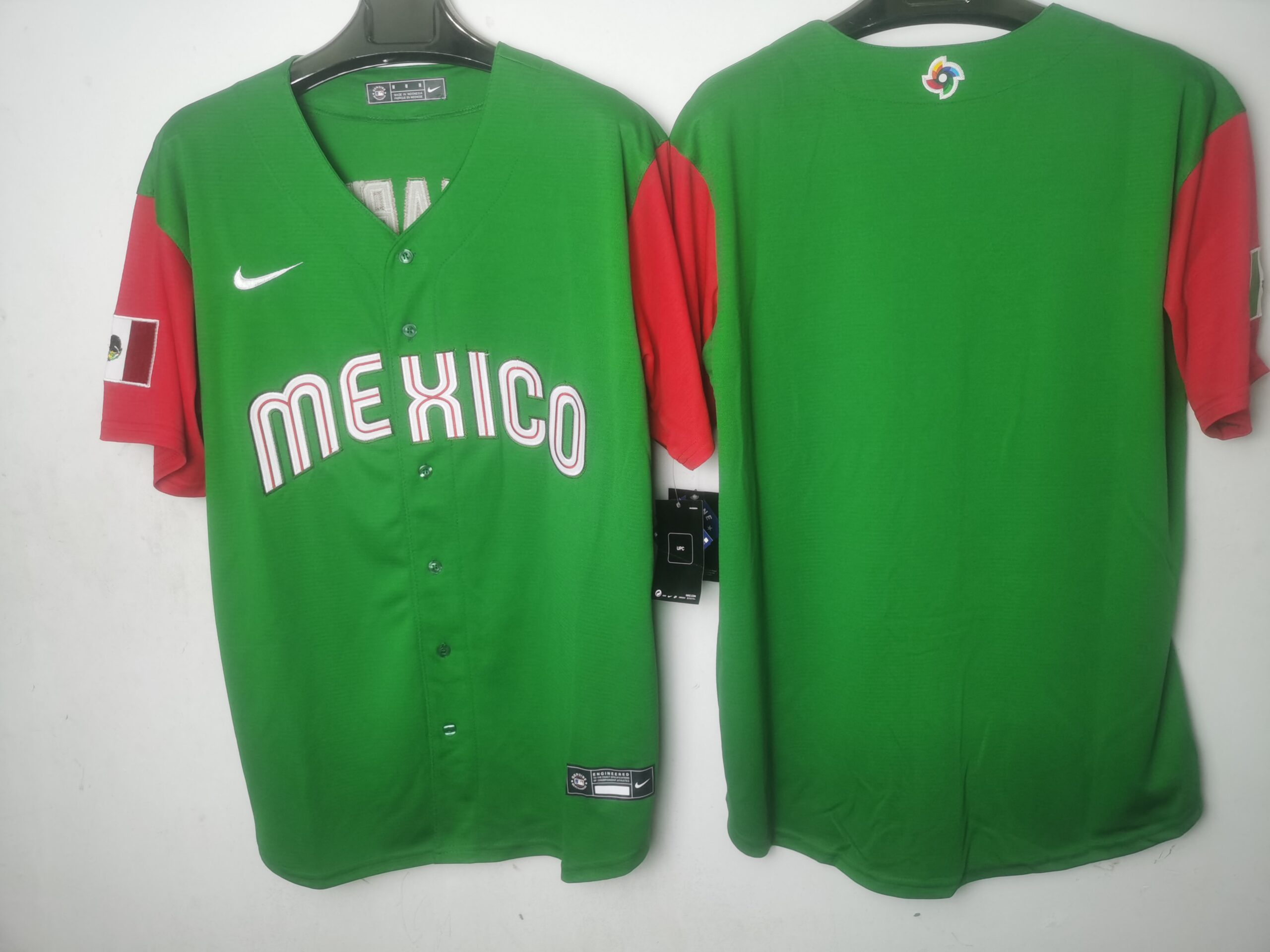并排绿色004 MLBJE2601-22-004 Mexican National Baseball Jersey 004 USD16.98 - Image 1