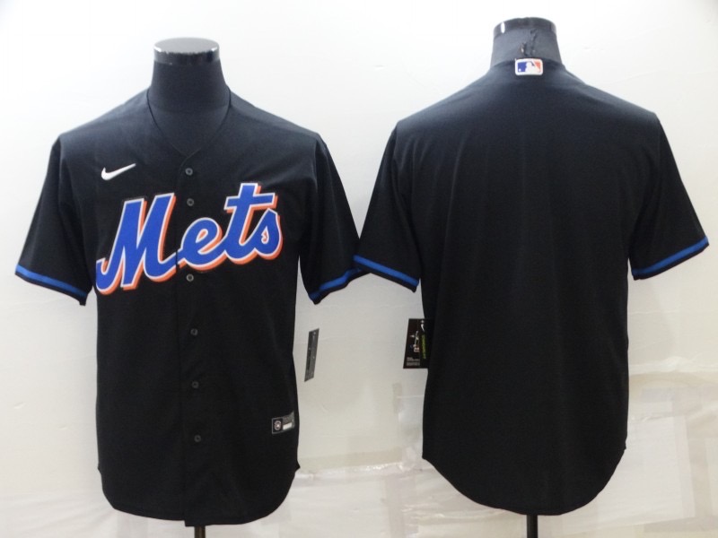 并排黑色 (1)002 MLBJE2601-09-002 New York Mets Baseball Jersey 002 USD16.98 - Image 1