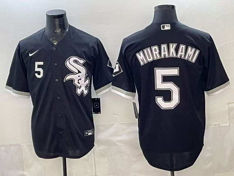 并排黑色 (1)004 MLBJE2601-12-004 Chicago White Sox Baseball Jersey 004 USD16.98 - Image 1