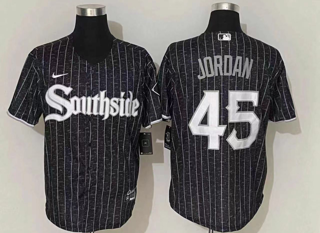 并排黑色 (1)005 MLBJE2601-12-005 Chicago White Sox Baseball Jersey 005 USD16.98 - Image 1
