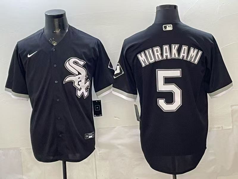并排黑色 (2)006 MLBJE2601-12-006 Chicago White Sox Baseball Jersey 006 USD16.98 - Image 1