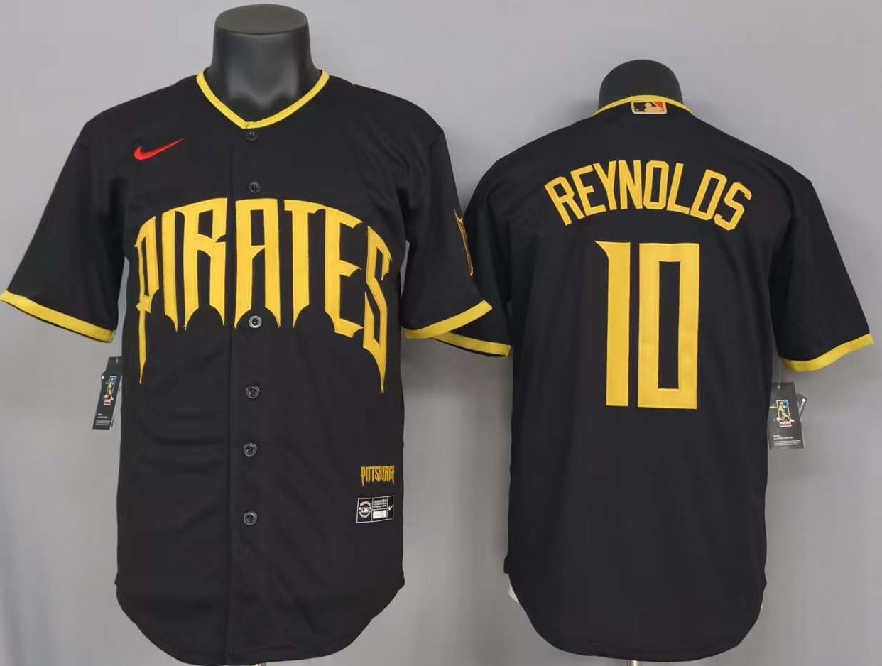 并排黑色 (2)008 MLBJE2601-10-008 Pittsburgh Pirates Baseball Jersey 008 USD16.98 - Image 1