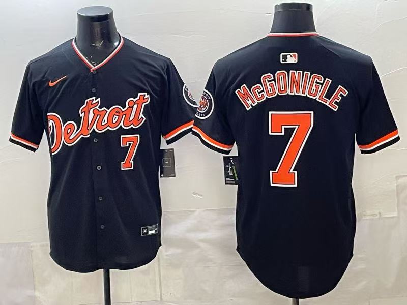 并排黑色(005 MLBJE2601-11-005 Detroit Tigers Baseball Jersey 005 USD16.98 - Image 1