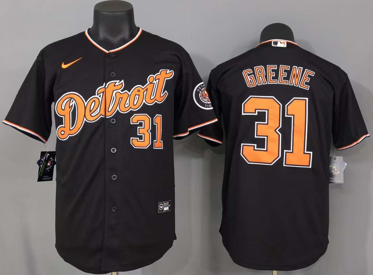 并排黑色(006 MLBJE2601-11-006 Detroit Tigers Baseball Jersey 006 USD16.98 - Image 1