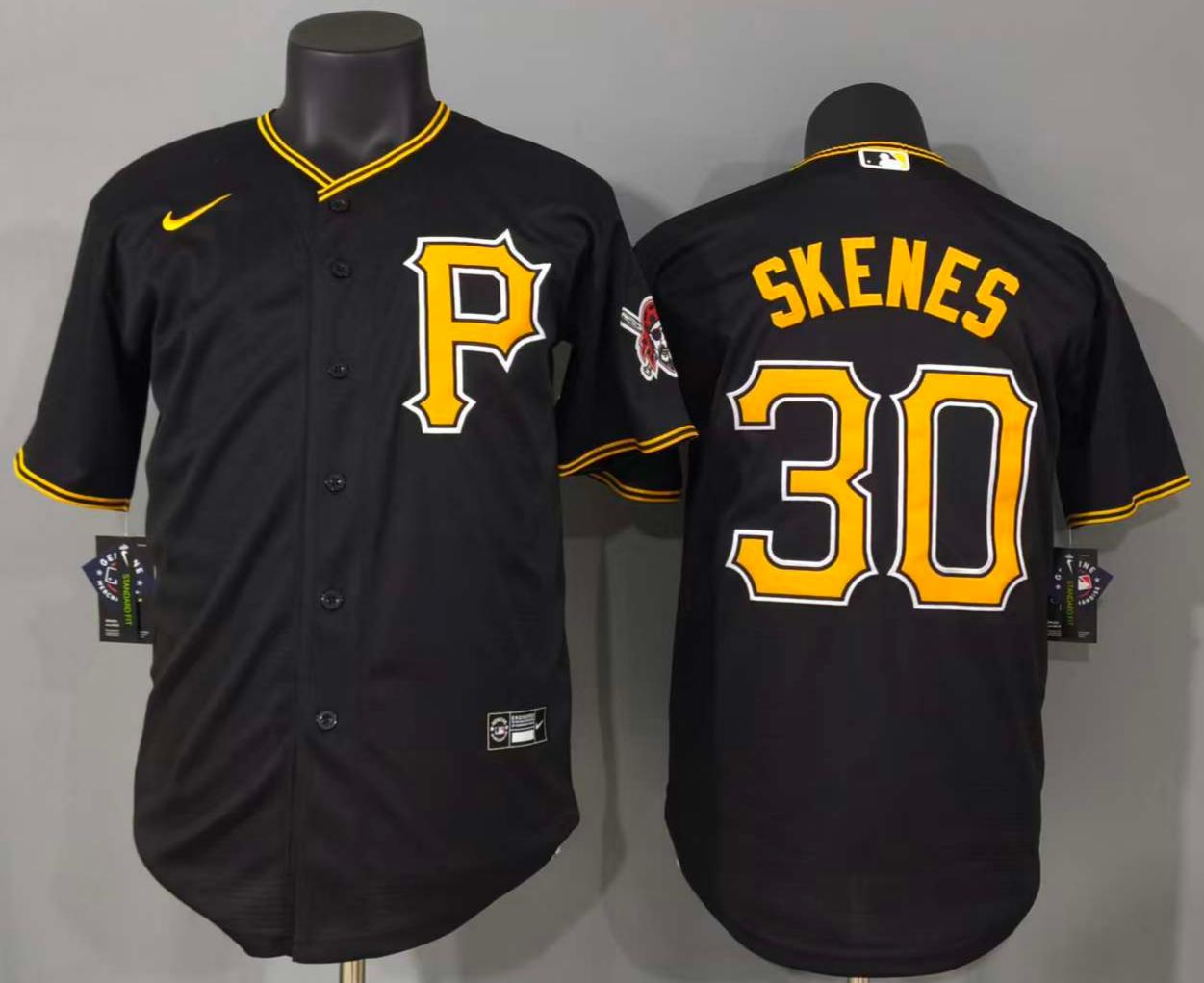 并排黑色1 (3)013 MLBJE2601-10-013 Pittsburgh Pirates Baseball Jersey 013 USD16.98 - Image 1