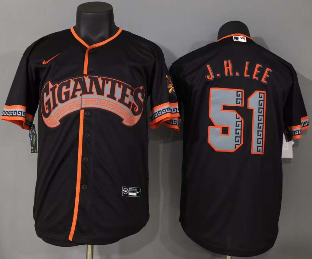 并排黑色2 (1)004 MLBJE2601-13-004 San Francisco Giants Baseball Jersey 004 USD16.98 - Image 1