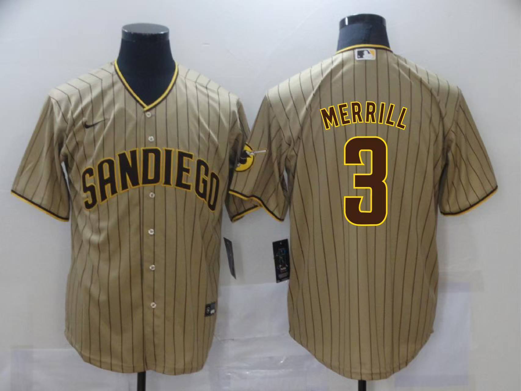 横排卡其 (1)016 MLBJE2601-08-016 San Diego Padres Baseball Jersey 016 USD16.98 - Image 1