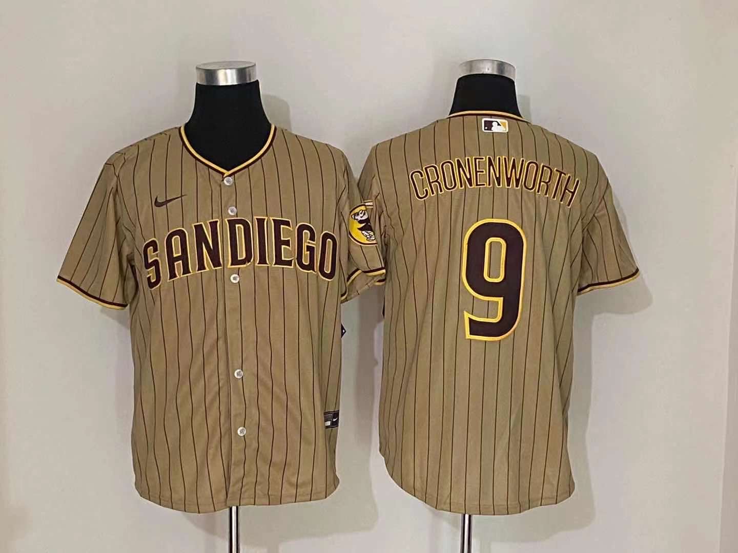 横排卡其 (2)018 MLBJE2601-08-018 San Diego Padres Baseball Jersey 018 USD16.98 - Image 1