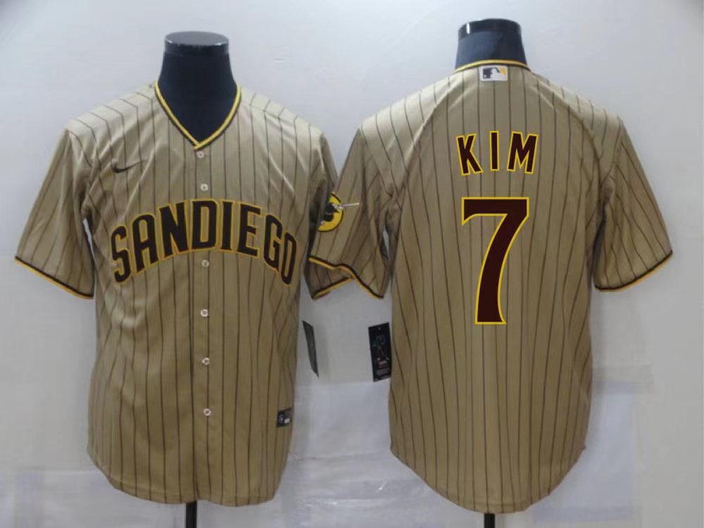 横排卡其 (3)019 MLBJE2601-08-019 San Diego Padres Baseball Jersey 019 USD16.98 - Image 1