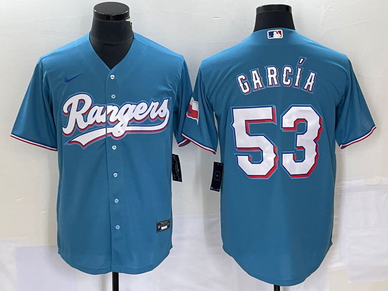 横排浅蓝 (1)011 MLBJE2601-16-011 Texas Rangers Baseball Jersey 011 USD16.98 - Image 1