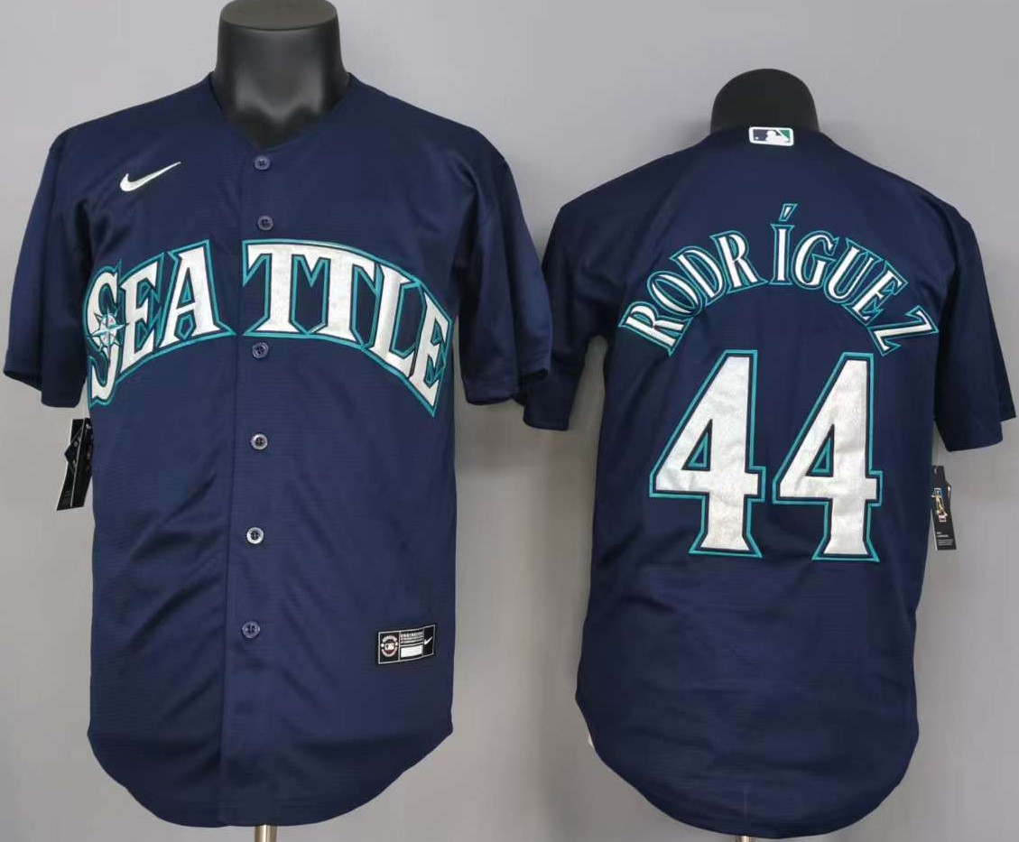 横排海军兰 (1)002 MLBJE2601-15-002 Seattle Mariners Baseball Jersey 002 USD16.98 - Image 1
