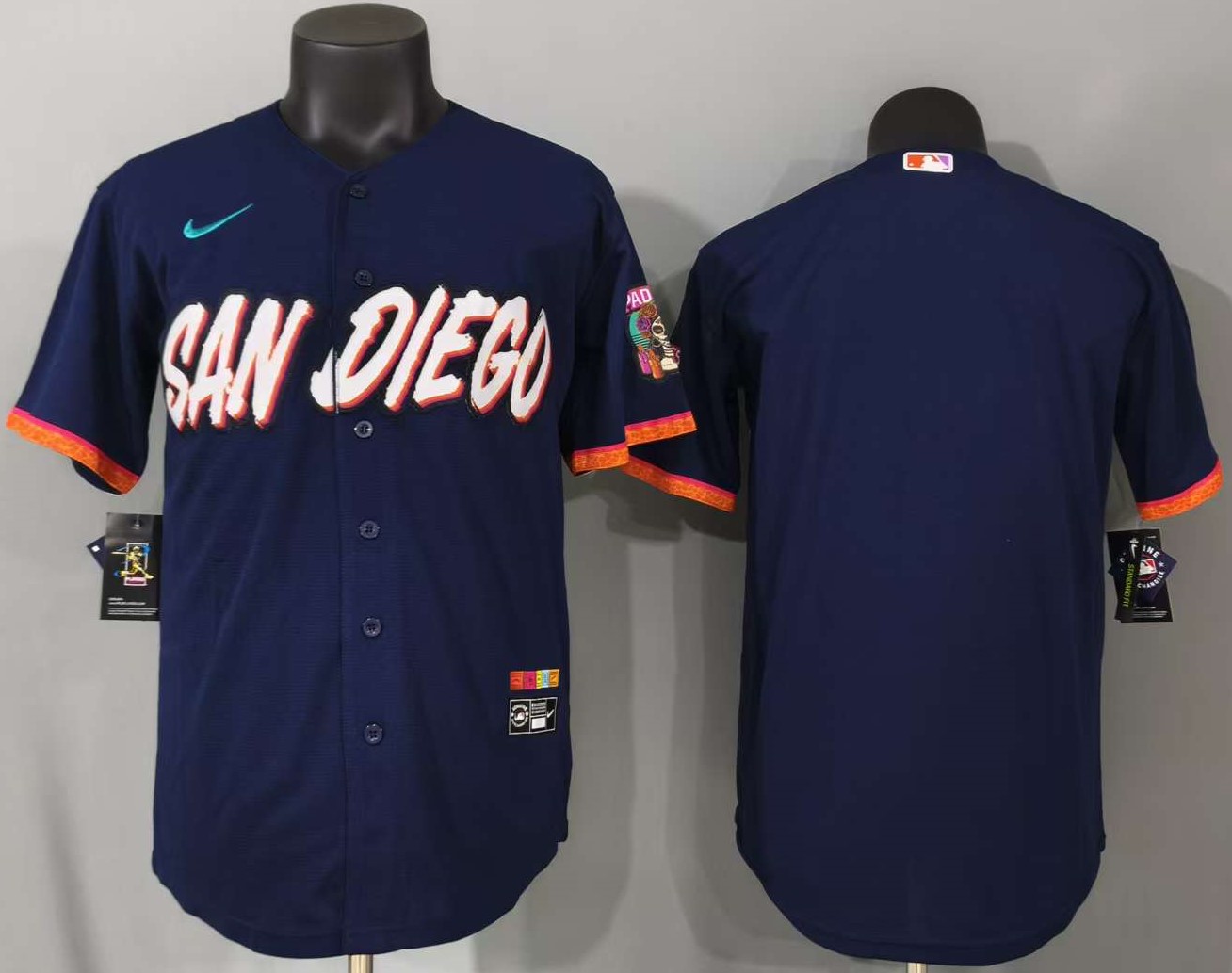 横排海军兰 (1)007 MLBJE2601-08-007 San Diego Padres Baseball Jersey 007 USD16.98 - Image 1