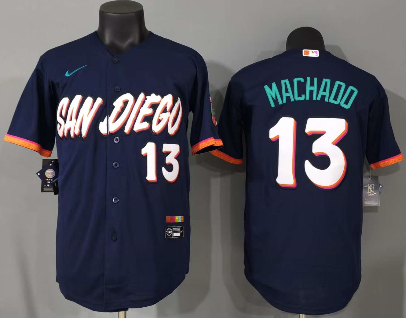 横排海军兰 (4)010 MLBJE2601-08-010 San Diego Padres Baseball Jersey 010 USD16.98 - Image 1
