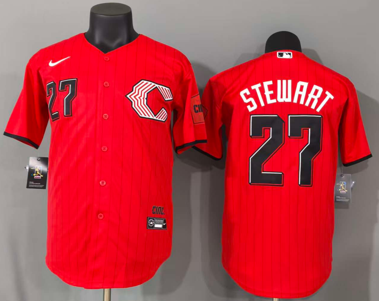 横排红色 (1)006 MLBJE2601-17-006 Cincinnati Reds Baseball Jersey 006 USD16.98 - Image 1
