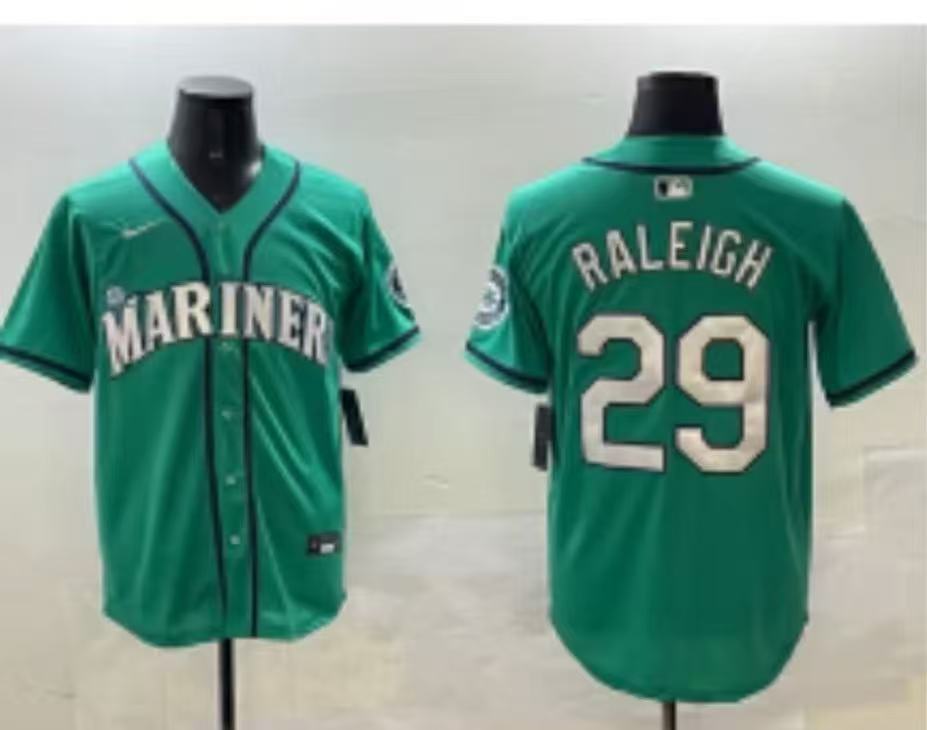 横排绿色004 MLBJE2601-15-004 Seattle Mariners Baseball Jersey 004 USD16.98 - Image 1
