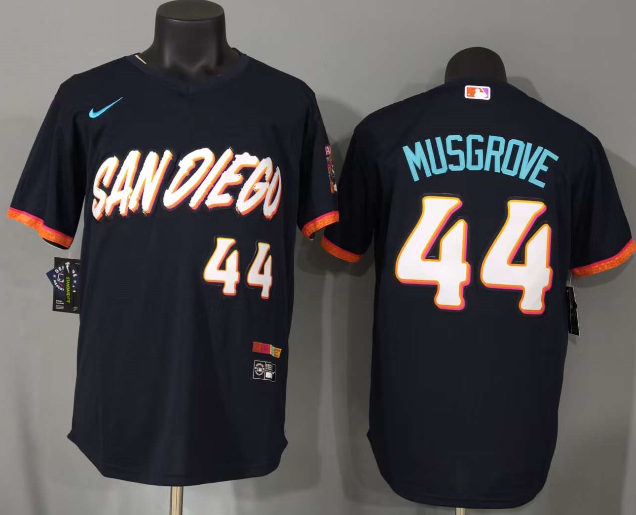 横排黑色 (1)012 MLBJE2601-08-012 San Diego Padres Baseball Jersey 012 USD16.98 - Image 1