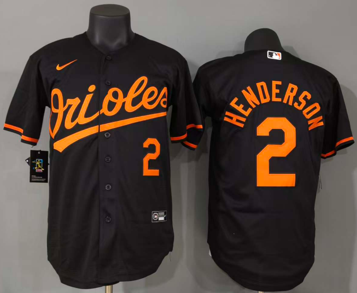 横排黑色 (6)009 MLBJE2601-27-009 Baltimore Orioles Baseball Jersey 009 USD16.98 - Image 1