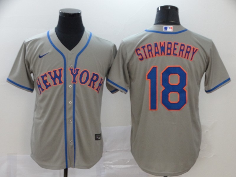 灰色(2)011 MLBJE2601-09-011 New York Mets Baseball Jersey 011 USD16.98 - Image 1