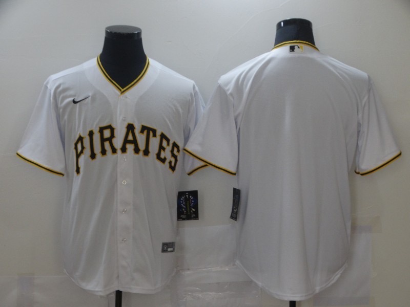 白色空白版 MLBJE2601-10-001 Pittsburgh Pirates Baseball Jersey 001 USD16.98 - Image 1