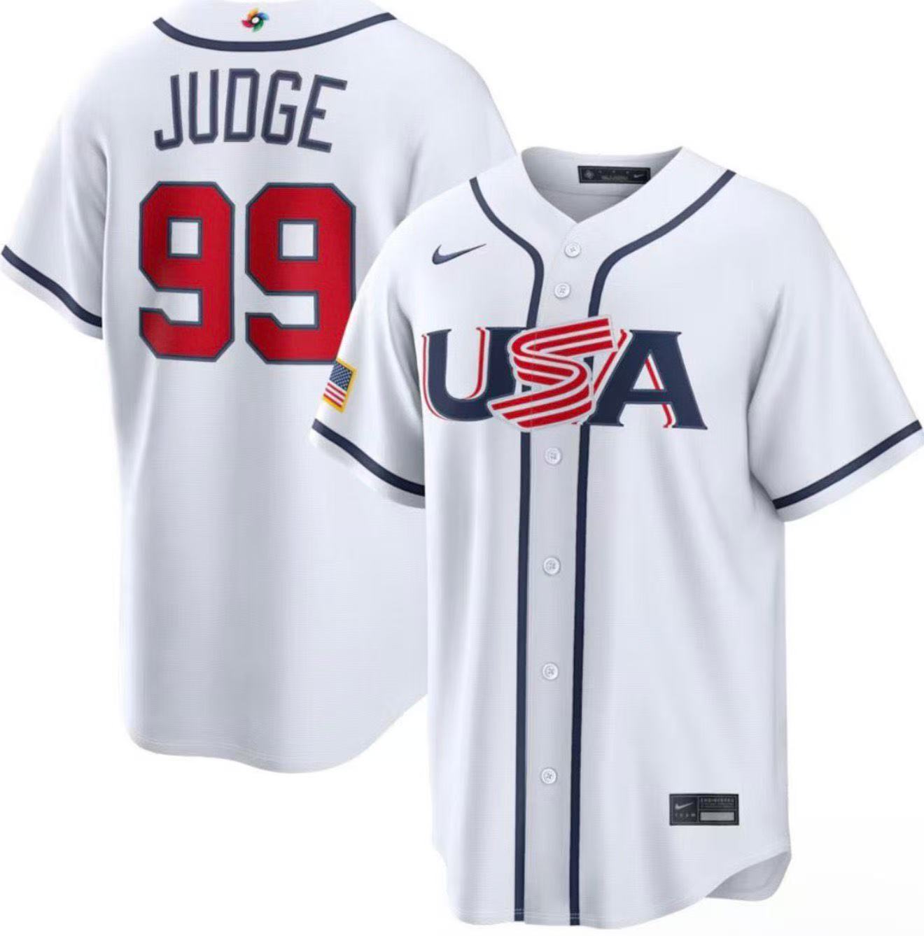 美国白色99号003 MLBJE2601-31-003 2026 WBC Baseball Jersey 003 USD16.98 - Image 1