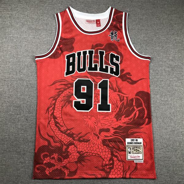 NBAJE2601-02-100 Chicago Bulls Basketball Jersey 100 USD12.98