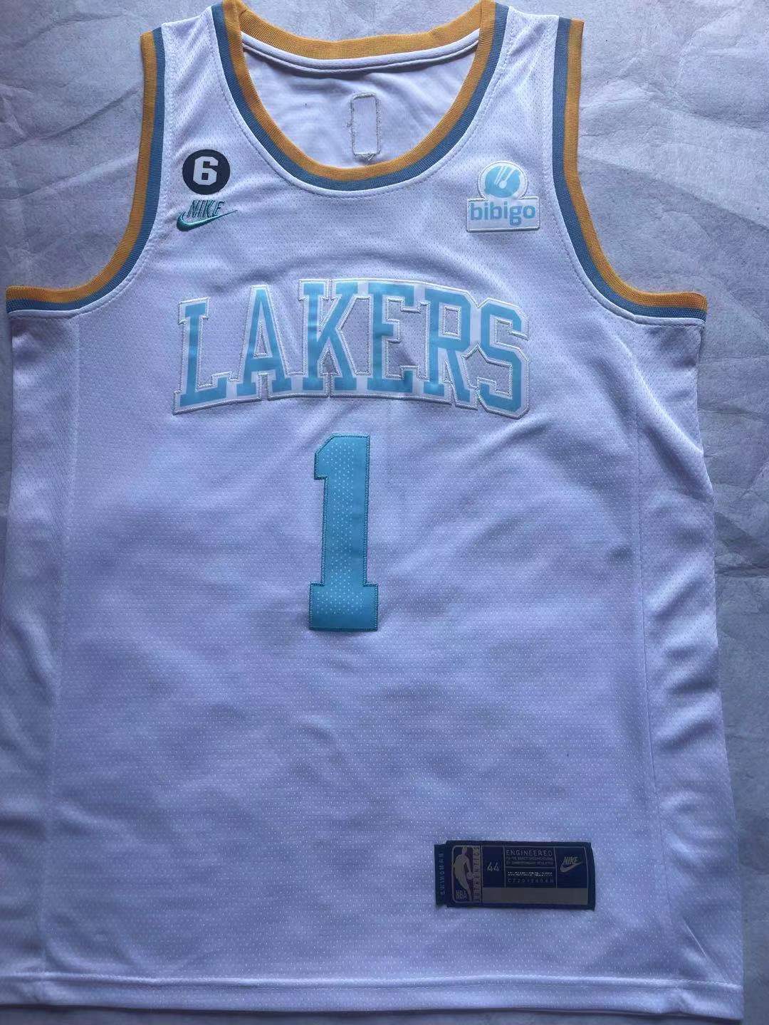 1#白01.jpg NBAJE2601-01-029 Los Angeles Lakers Basketball Jersey 029 USD12.98 - Image 1