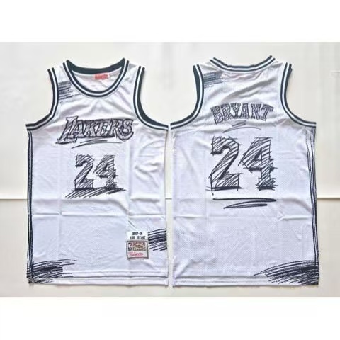 24#白01.jpg NBAJE2601-01-264 Los Angeles Lakers Basketball Jersey 264 USD12.98 - Image 1