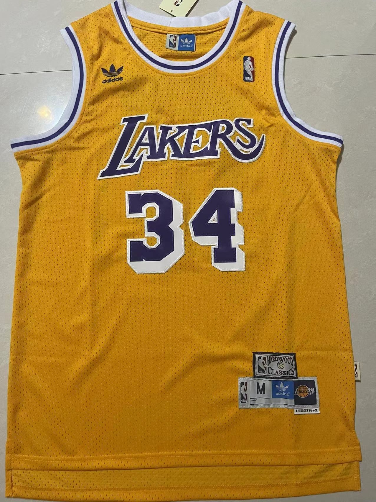 34#黄01.jpg NBAJE2601-01-268-1 Los Angeles Lakers Basketball Jersey 268-1 USD12.98 - Image 1