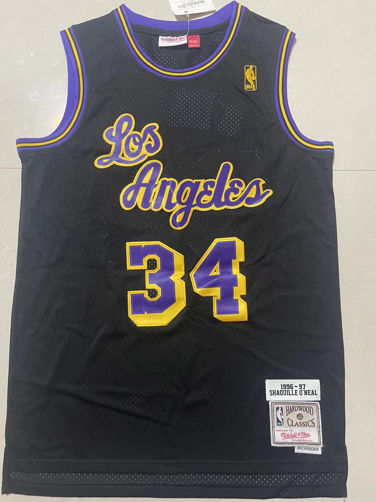 34#黑01.jpg NBAJE2601-01-268 Los Angeles Lakers Basketball Jersey 268 USD12.98 - Image 1