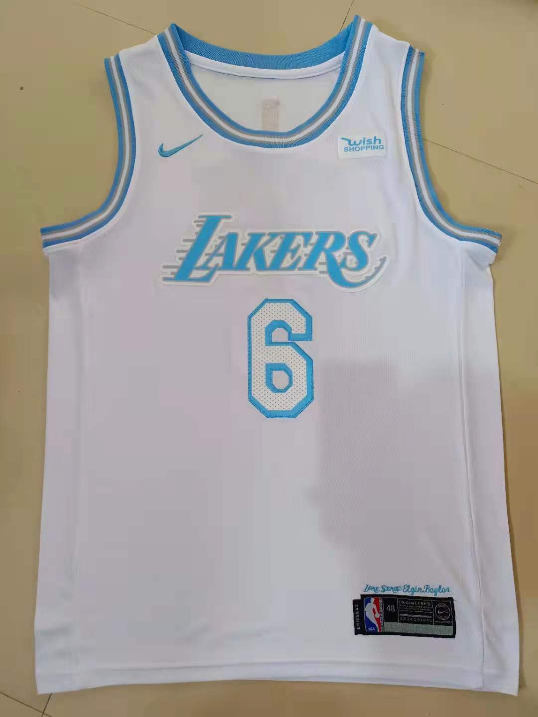 6#白05.jpg NBAJE2601-01-105 Los Angeles Lakers Basketball Jersey 105 USD12.98 - Image 1