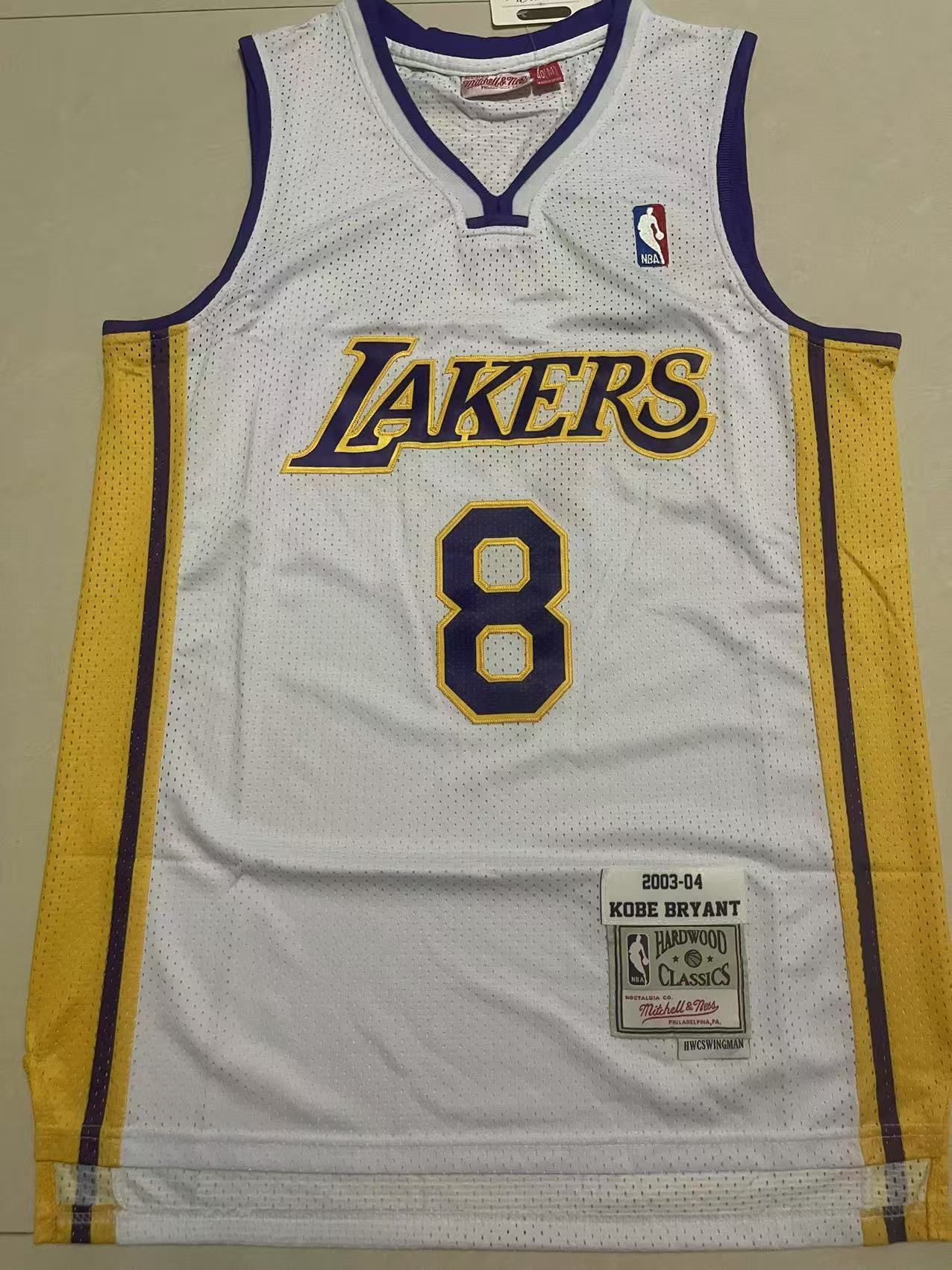 8#白色01.jpg NBAJE2601-01-245 Los Angeles Lakers Basketball Jersey 245 USD12.98 - Image 1