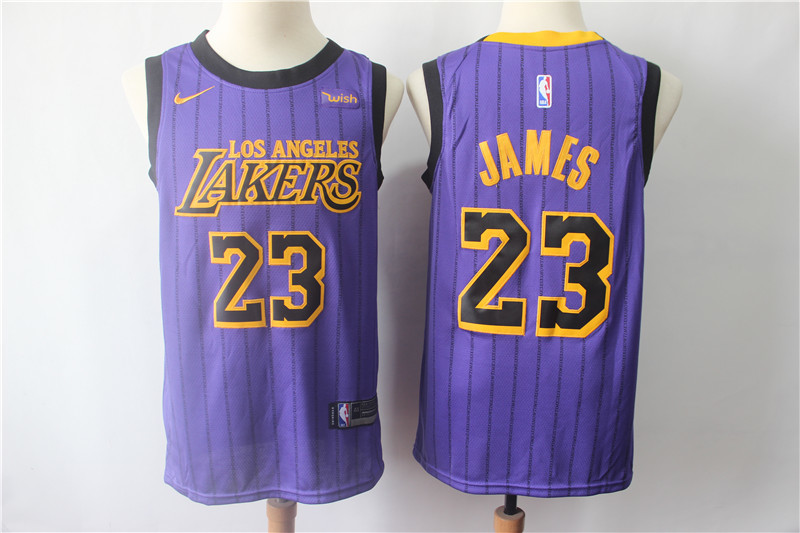 湖人23号2019新款紫色城市版.jpg NBAJE2601-01-161 Los Angeles Lakers Basketball Jersey 161 USD12.98 - Image 1