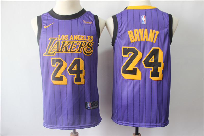 湖人24号紫色2019新款城市版.jpg NBAJE2601-01-192 Los Angeles Lakers Basketball Jersey 192 USD12.98 - Image 1